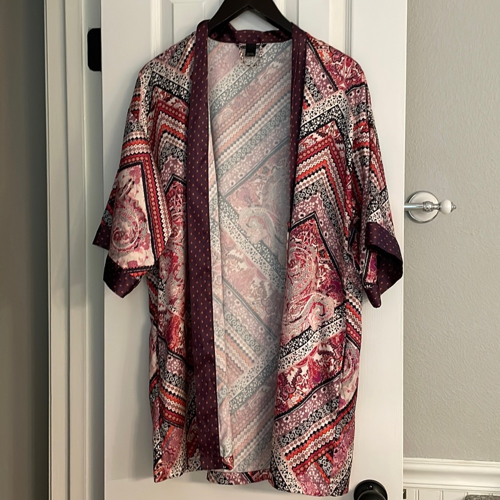 Victoria’s Secret Boho Robe XS/S Red Bandana Print Lounge